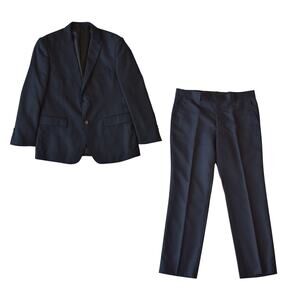 Carlo Ilusso Navy Men’s Suit Jacket & Pants 40R/34S (Medium)